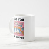 Ik hou van jou Dwaze Gans Koffiemok (Voorkant links)