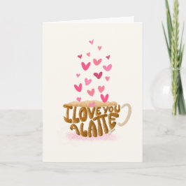 Ik hou van jou een Latte Valentijnskaart Kaart