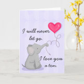 Ik hou van jou een ton olifant kaart (Gele Bloem)