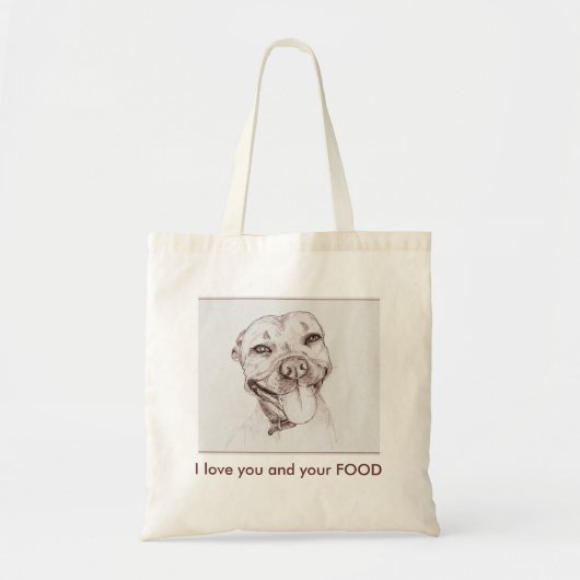 Ik hou van jou en je VOEDSEL Tote Bag (Voorkant)