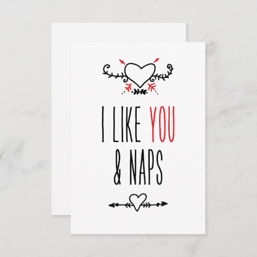 Ik hou van jou en Naps | aangepaste msg (Voorkant / Achterkant)