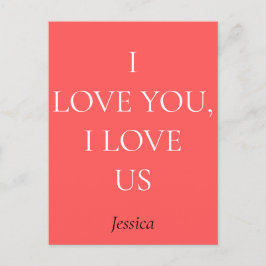 Ik hou van jou en ons, pas personaliseren aan briefkaart