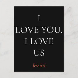 Ik hou van jou en ons, pas personaliseren aan briefkaart