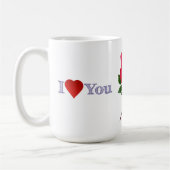 Ik hou van jou Enkele Rode Roos Koffiemok (Links)
