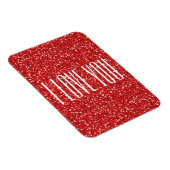 Ik hou van jou Faux Glitter of je eigen tekst Magneet (Rechterzijde)