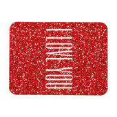 Ik hou van jou Faux Glitter of je eigen tekst Magneet (Horizontaal)