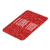 Ik hou van jou Faux Glitter of je eigen tekst Magneet (Linkerzijde)
