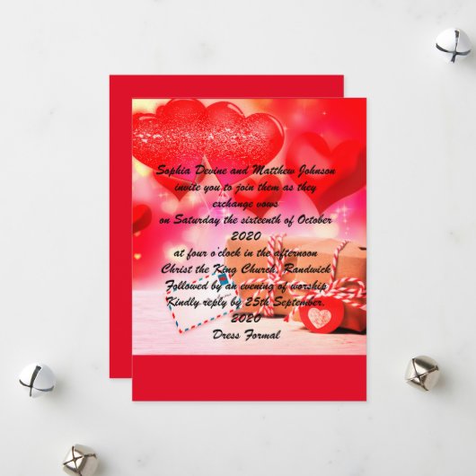 Ik hou van jou  feestdagenkaart (Voorkant / Achterkant in situ)