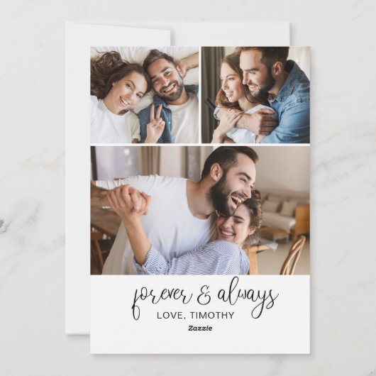 Ik hou van jou Floral Valentijnsdag Feestdagenkaart (Achterkant)