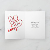 Ik hou van jou gele roos bloem gepersonaliseerd  kaart (Binnen)