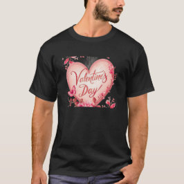 Ik hou van jou Gelukkig Valentijnsdag Zwart T-shir T-shirt