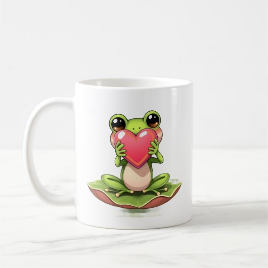 Ik hou van jou | Gepersonaliseerde Chibi Pad Koffiemok (Links)