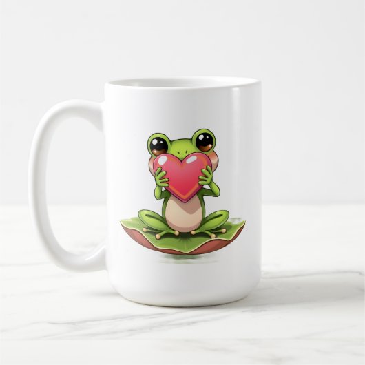 Ik hou van jou | Gepersonaliseerde Chibi Pad Koffiemok (Links)