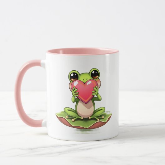 Ik Hou Van Jou | Gepersonaliseerde Chibi Pad Mok (Links)