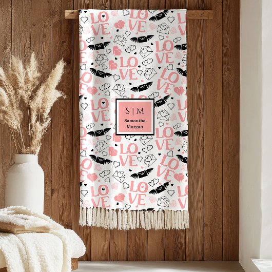 Ik Hou Van Jou Geschenk Gepersonaliseerde Valentij Fleece Deken