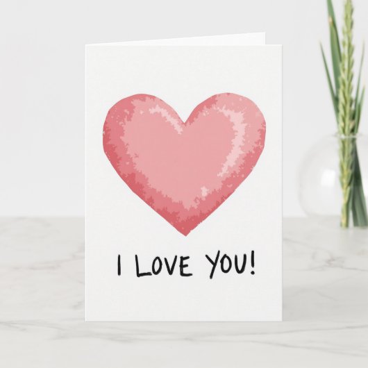 Ik Hou Van Jou Geschilderde Hart Kaart (Voorkant)