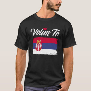 Ik hou van jou geweldige Servische vlag voor de li T-shirt