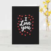 Ik Hou Van Jou Gladde Rode Hartjes Kaart (Gele Bloem)