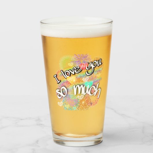 Ik hou van jou   glas (Voorkant gevuld)