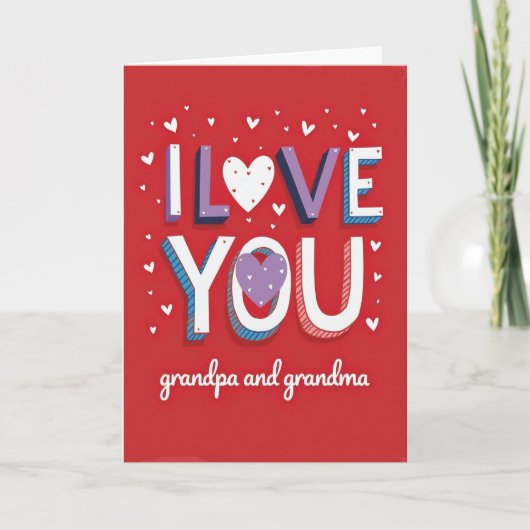 Ik Hou Van Jou Glitter Textuur Kaart (Voorkant)