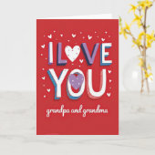 Ik Hou Van Jou Glitter Textuur Kaart (Gele Bloem)