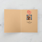 Ik hou van jou Goofy Verliefd Honden Hartjes Kaart (Binnen)