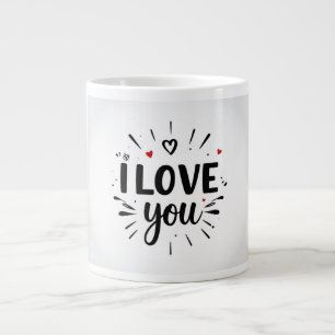 Ik hou van jou grote koffiekop