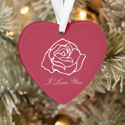 Ik hou van jou hanger hart ornament (Boom)