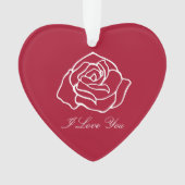 Ik hou van jou hanger hart ornament (voorkant)