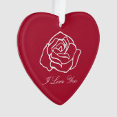 Ik hou van jou hanger hart ornament (voorkant)