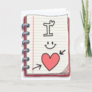 Ik Hou Van Jou Hart Doodle Kaart