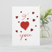 Ik hou van jou hart kaart (Staand voorkant)