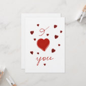 Ik hou van jou hart kaart (Voorkant / Achterkant in situ)