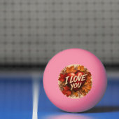 Ik Hou Van Jou Hart Ontwerp Pingpongbal (Net)