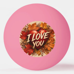 Ik Hou Van Jou Hart Ontwerp Pingpongbal