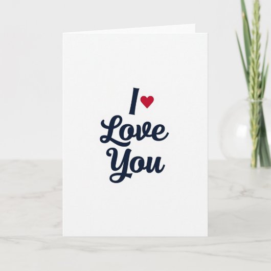 Ik Hou Van Jou Hart Script Kaart (Voorkant)