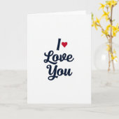 Ik Hou Van Jou Hart Script Kaart (Gele Bloem)