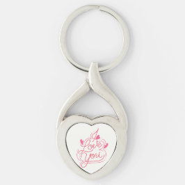 Ik Hou Van Jou Hart Sleutelhanger