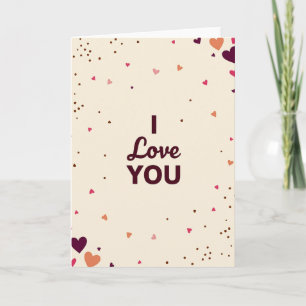 Ik Hou Van Jou Harten Confetti Kaart