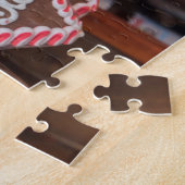 Ik hou van jou Hartjes van Peperkoek met de Feestd Legpuzzel (Zijkant)
