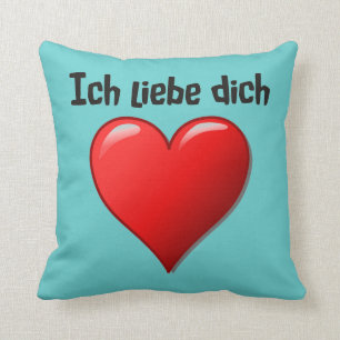 Ik hou van jou - I love you in het Duits Kussen