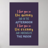 Ik Hou Van Jou In De Ochtend Skidamarink Kleurrijk Poster (Voorkant)