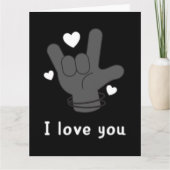 IK HOU VAN JOU IN GEBARENTAAL KAART (Voorkant)