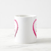 Ik hou van jou in het Nederlands in het roze. Koffiemok (Center)