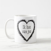 Ik hou van jou in het Nederlands. Koffiemok (Links)