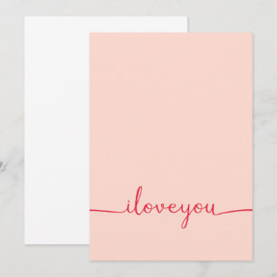 Ik hou van jou in het rood kaart