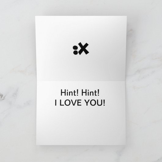 Ik hou van jou in morsecode met lippenstift afdruk kaart (Binnen)