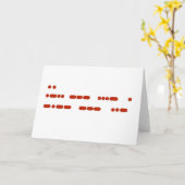"Ik hou van jou" in Morsecode noot of wenskaart Kaart (Gele Bloem)