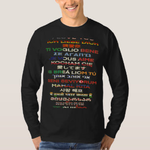 Ik Hou van Jou in Verschillende Talen T-shirt