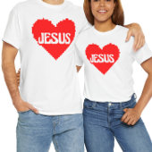 Ik hou van jou Jezus pixel art T-shirt